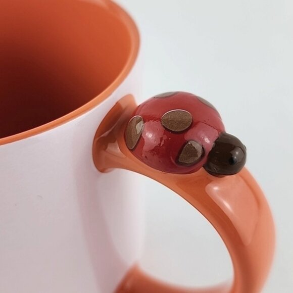 Disney Tigger Winnie The Pooh Mug Orange White 3D Scupted Lady Bug 🐞 - Picture 7 of 11
